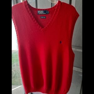 Vintage Ralph Lauren red sweater vest